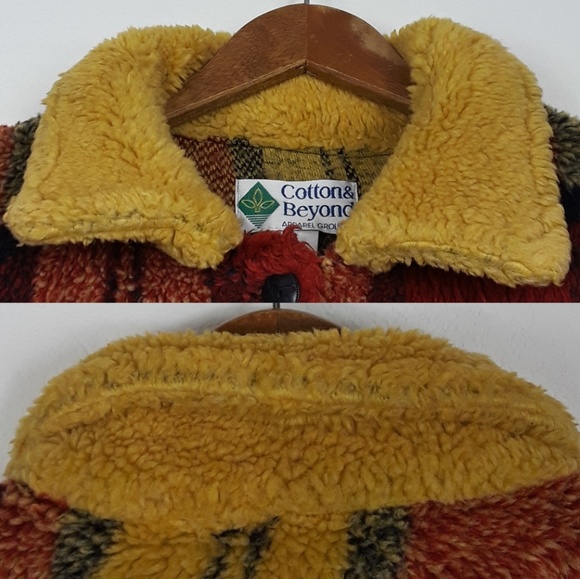 Cotton & Beyond Faux Fur Plaid Short Jacket - Picture 8 of 8